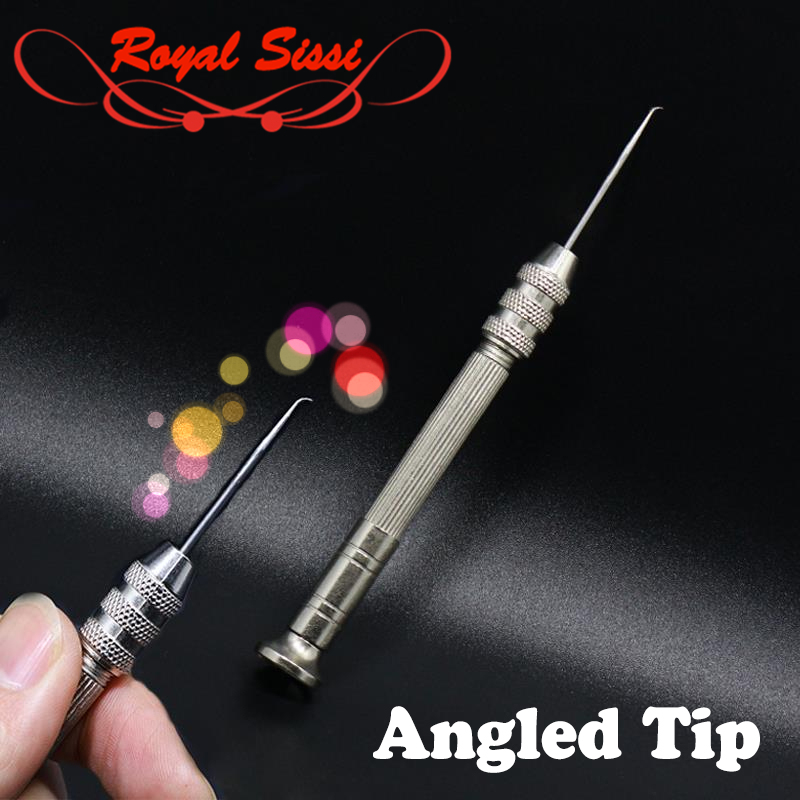 Fishing Lure Making Kit - RoyalSissi 1 個の鋭利な角度付き針フライタイイングボドキンプロフェッショナルフライタイイングツール専用の曲がった先端ステンレスボドキン