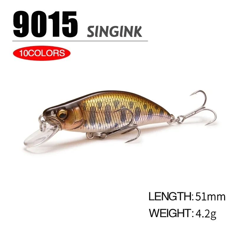 Fishing Lure Crankbait - 日本のデザインの釣り用ルアー,ハードクランクベイト,ストリーム,パーチ,パイク,トラウト,バス,高品質,51mm, 4.2g, 1個