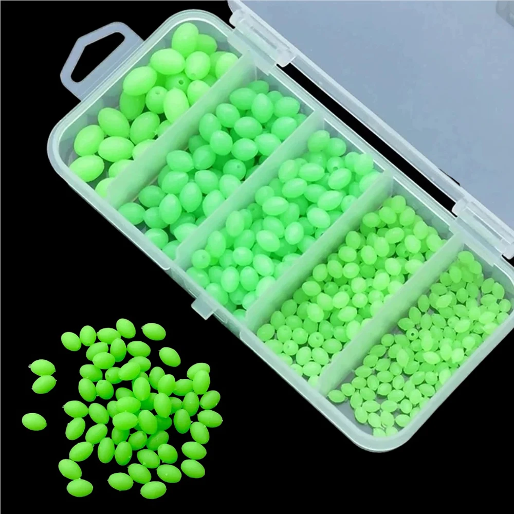 B 375個入りセット、夜光素材を使用した釣り用ハードビーズ - Fishing Lure Soft Plastic のレビューと価格