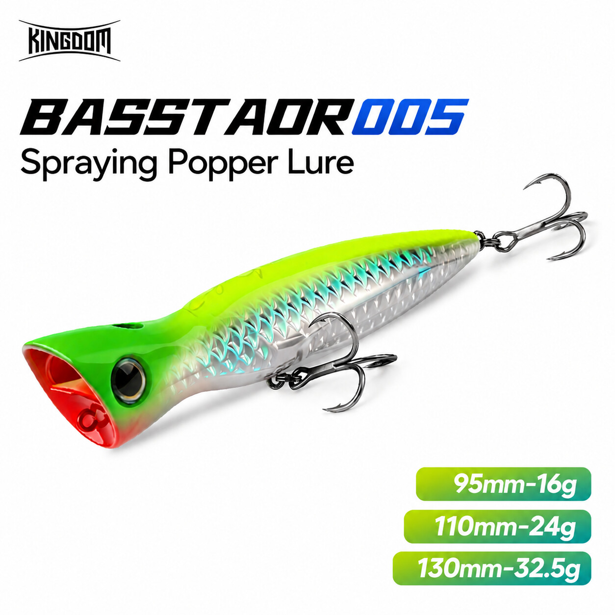 キングダム・バスタオール・ポッパー・ルアー 95mm 16g - Fishing Lure Topwater のレビューと価格