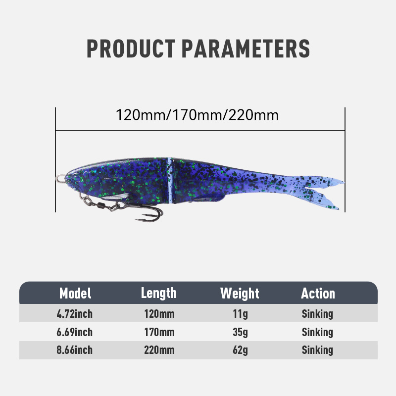 1個入り ソフトジョイントスイムベイト シンキング 120‑ - Fishing Lure Popper のレビューと価格
