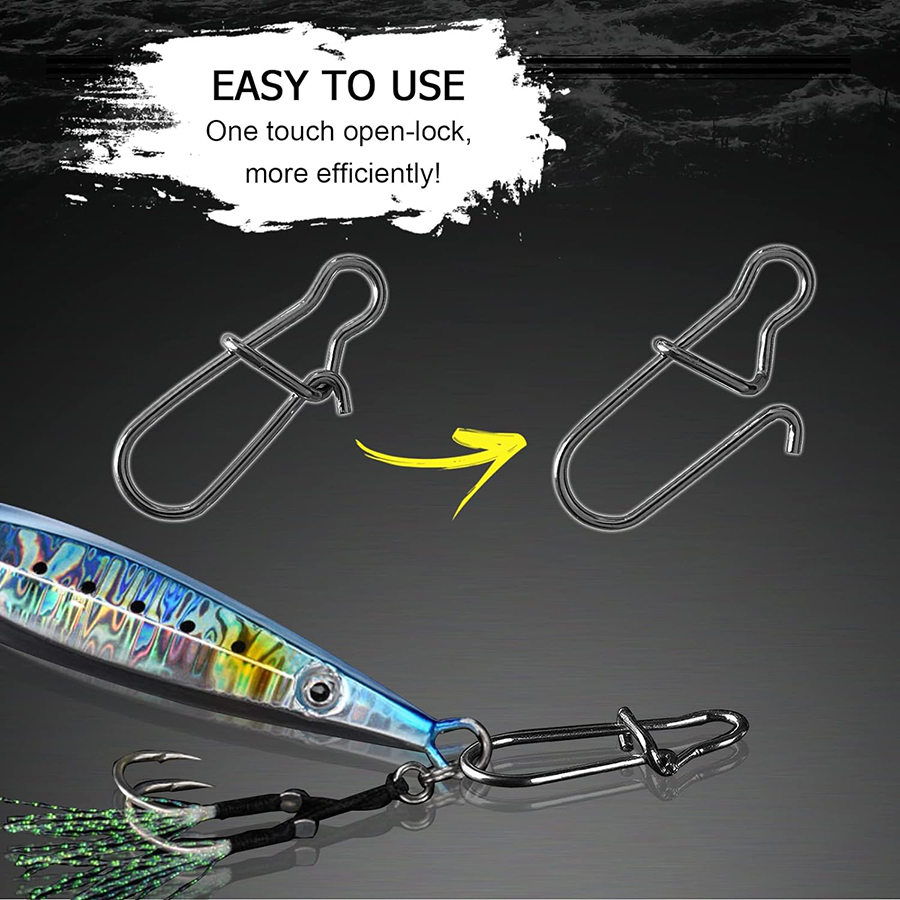 50 個クランクベイトスナップステンレス鋼デュオロックルアー - Fishing Lure Making Kit のレビューと価格